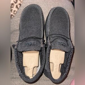 Men’s Hey Dude Wally Sox Micro Total Black Size 14. Like new.